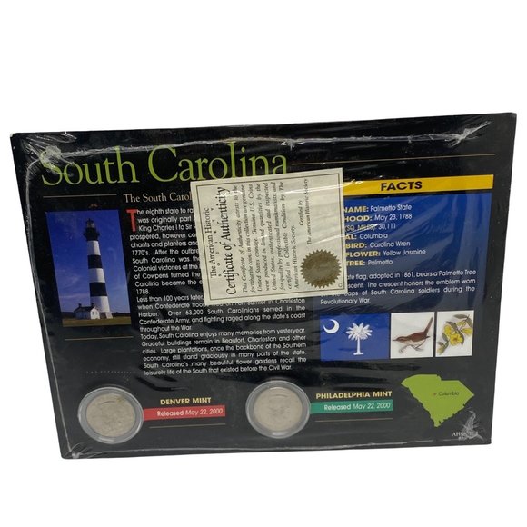South Carolina Colorized State Quarter NEW Philadelphia & Denver Mint - Picture 2 of 2